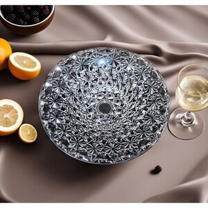13 Inch Crystal Fruit Bowl Platter Serving Bowl Desert Bowl